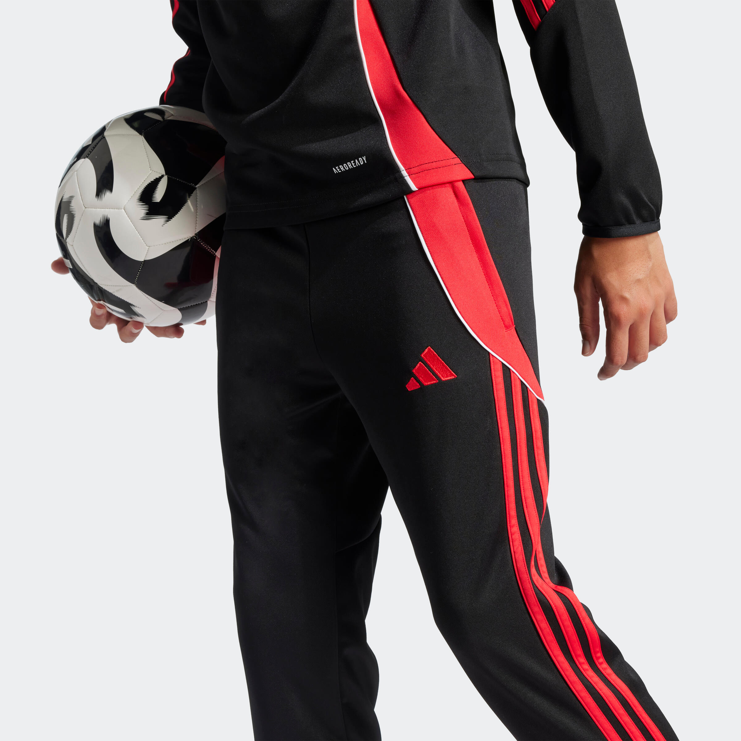 Pantalon d'entraînement Tiro 24 Enfant Noir/Rouge 3/6
