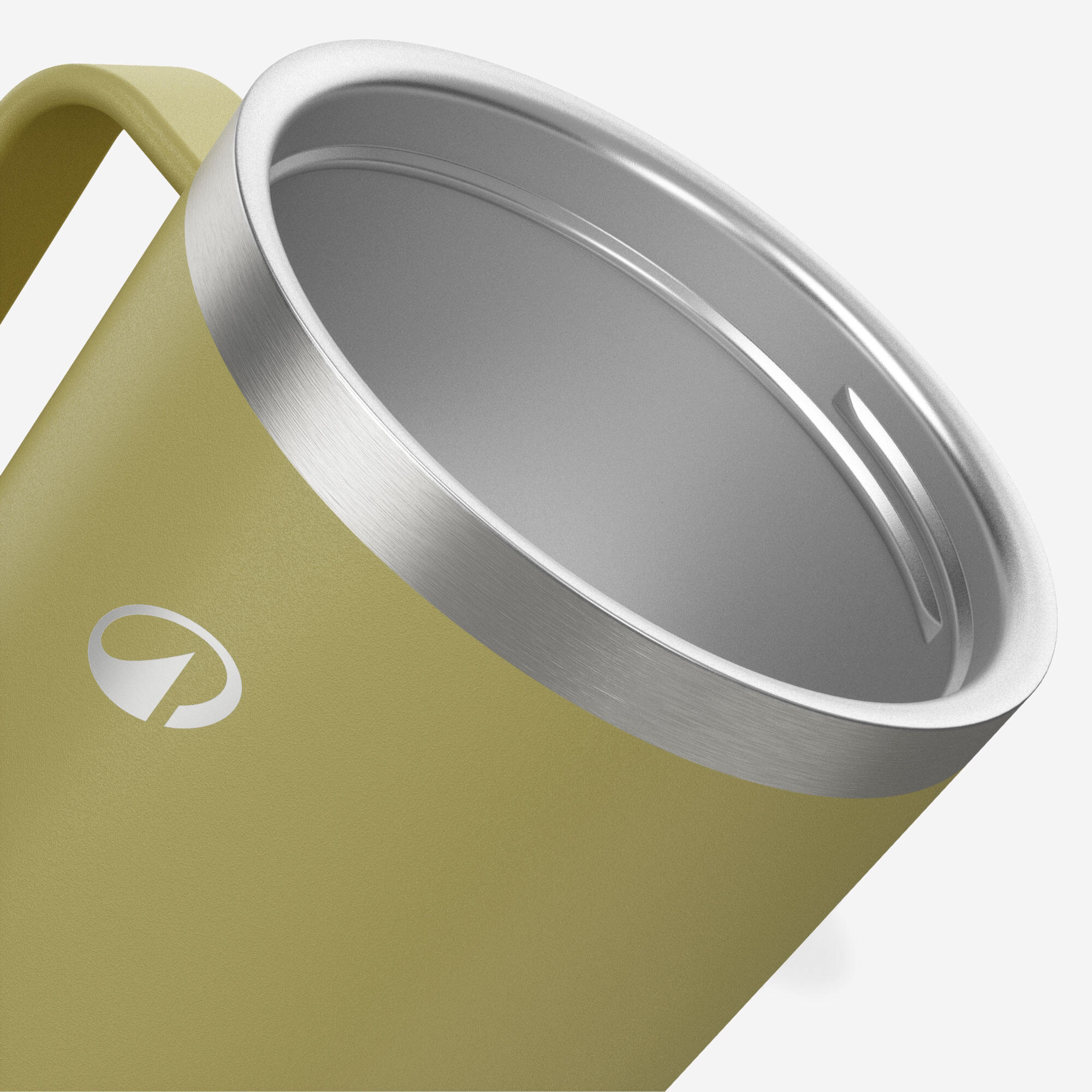 900 insulated 0.35 l stainless steel flask, for camping, hiking/trekking - khaki 4/7
