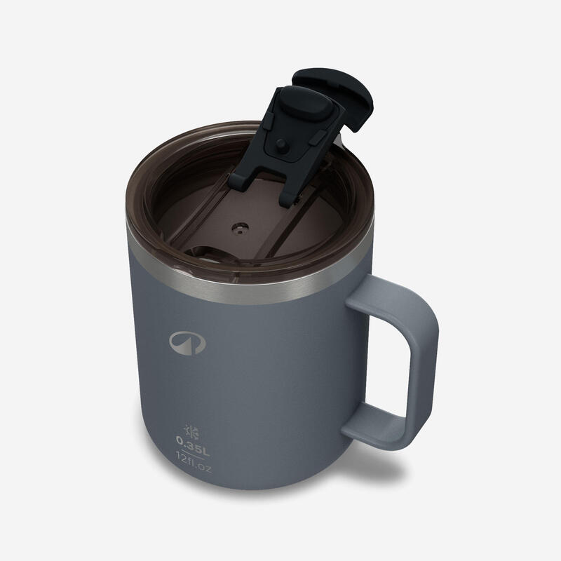 Cană izotermă 900 0,35L din inox, pentru camping, drumeții/trekking Gri