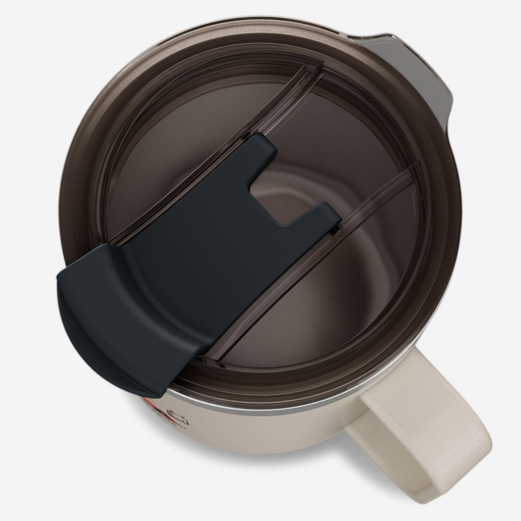 0.35 L Stainless Steel Isothermal Mug for camping, hiking/trekking - Beige