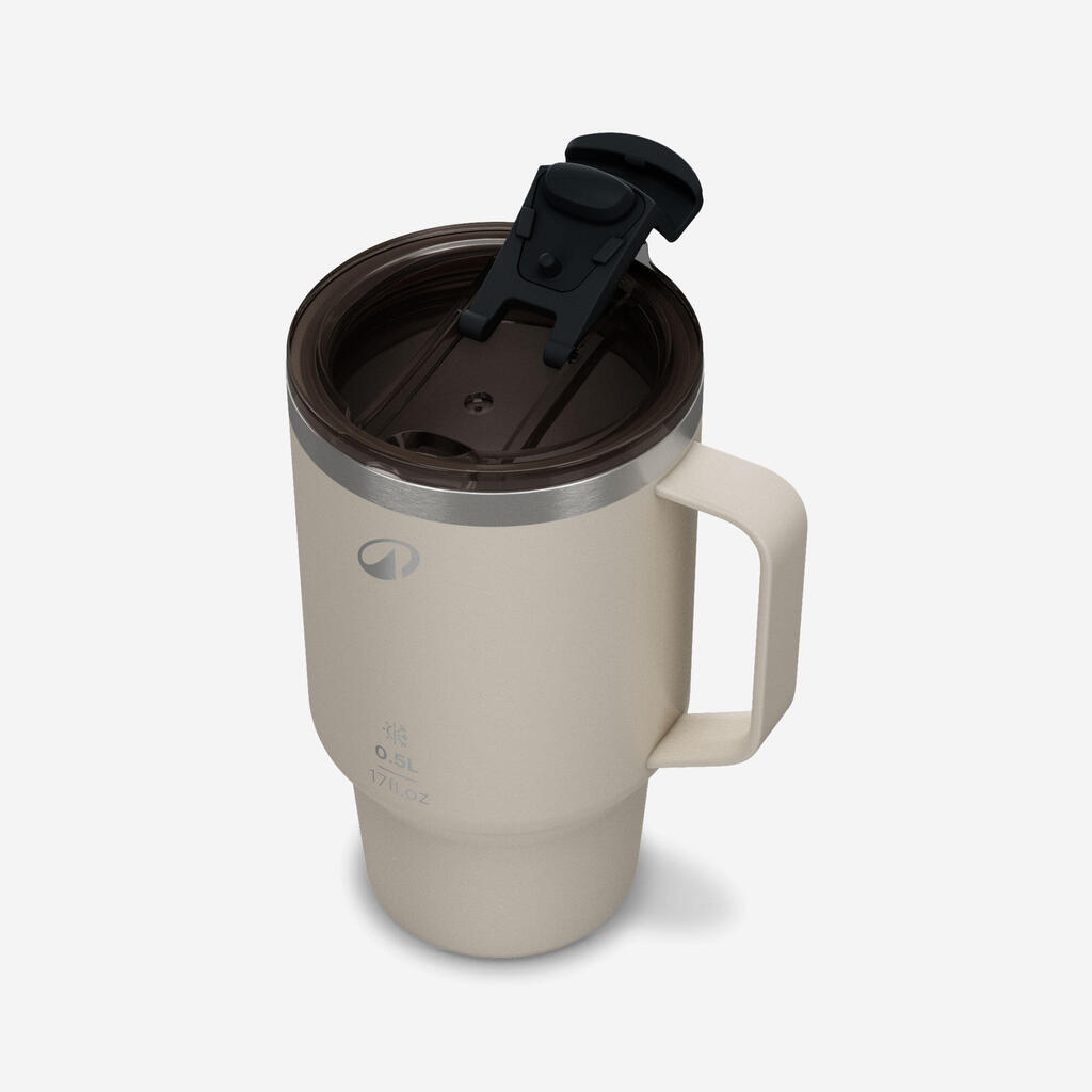 0.5 L stainless steel mug 900, for camping, hiking/trekking - beige