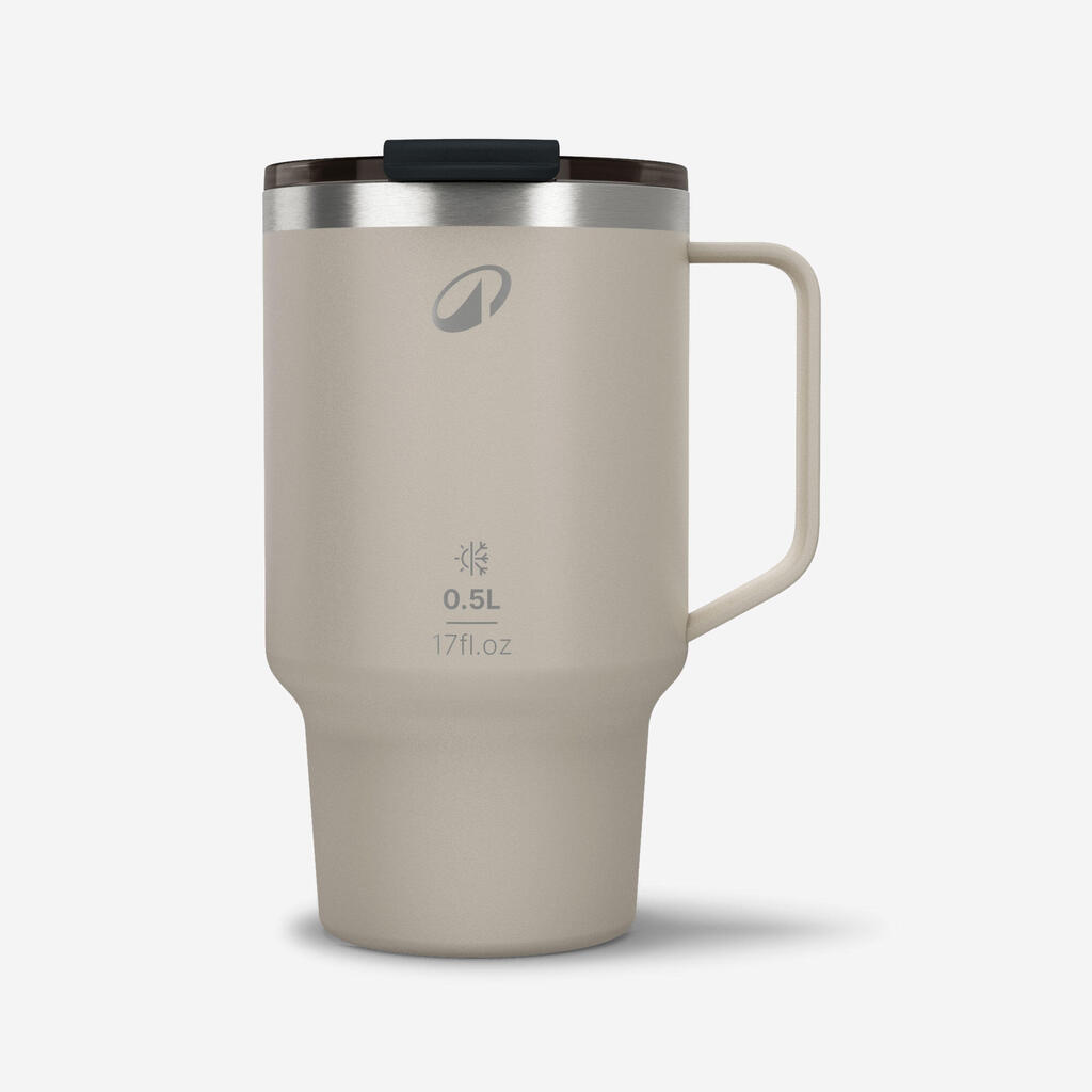 0.5 L stainless steel mug 900, for camping, hiking/trekking - beige