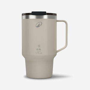 Taza 900 isotérmica 0,5L acero inoxidable, camping, senderismo/trekking - beige