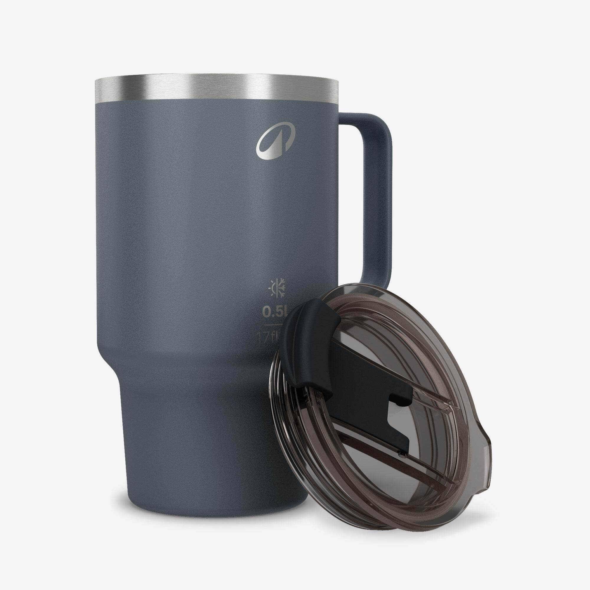 0.5 L stainless steel mug 900, for camping, hiking/trekking - grey