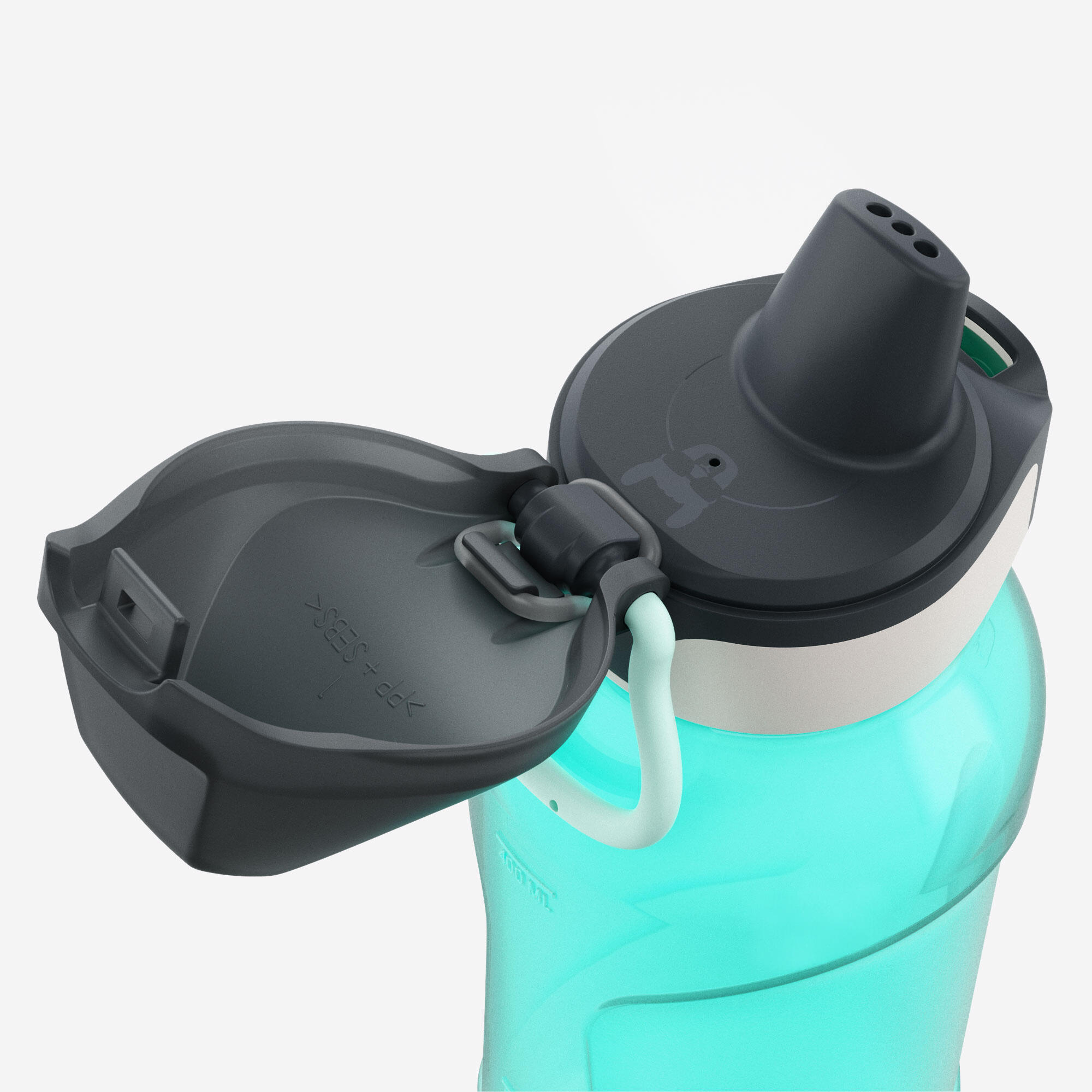 Bouteille d'eau avec bouchon instantané pour enfant - 500 ml bleu 5/7