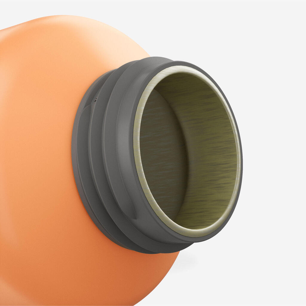 0.6 L aluminium kids’ water flask 500 with instant cap for hiking - Orange