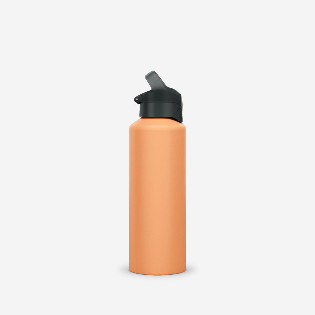 Gourde 500 alu 1L avec bouchon ouverture rapide pour la randonnée - Orange