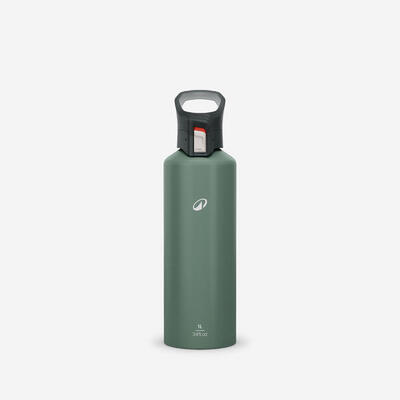 Cantimplora de montaña y trekking apertura rápida 1L aluminio Quechua MH500