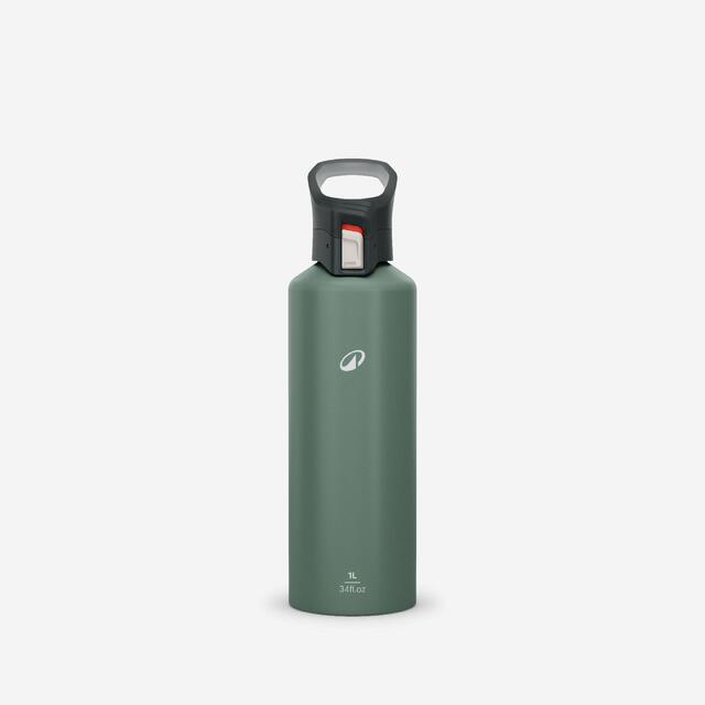 Trinkflasche Aluminium Schnellverschluss Wandern - 500 1 l grün