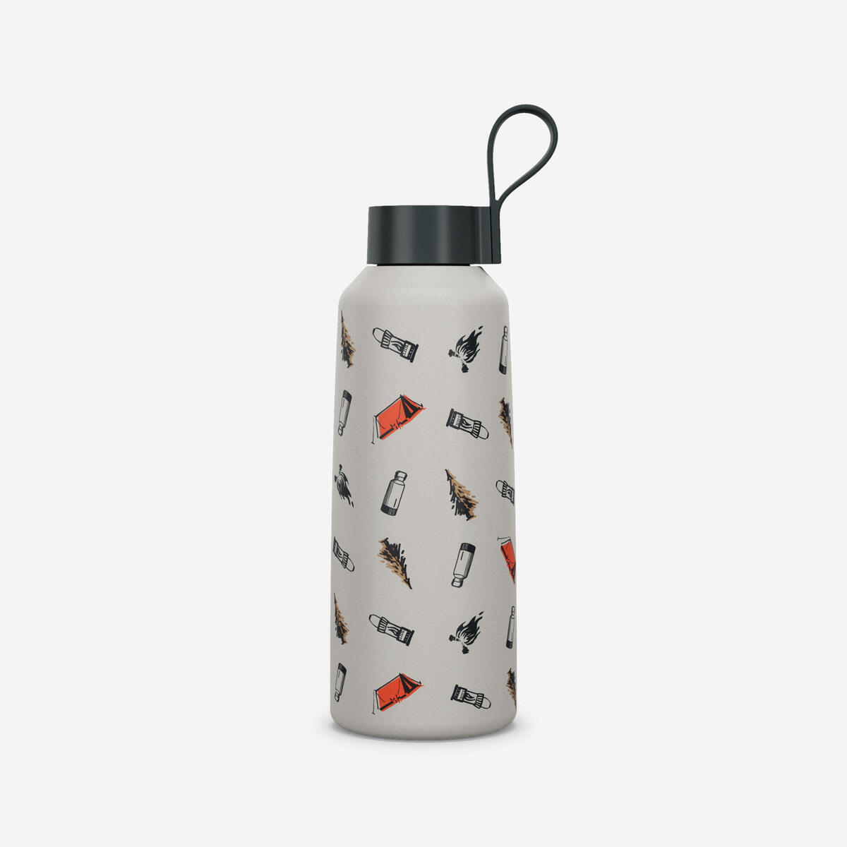 Gourde 100 inox 1l avec bouchon à vis pour la randonnée - Camp