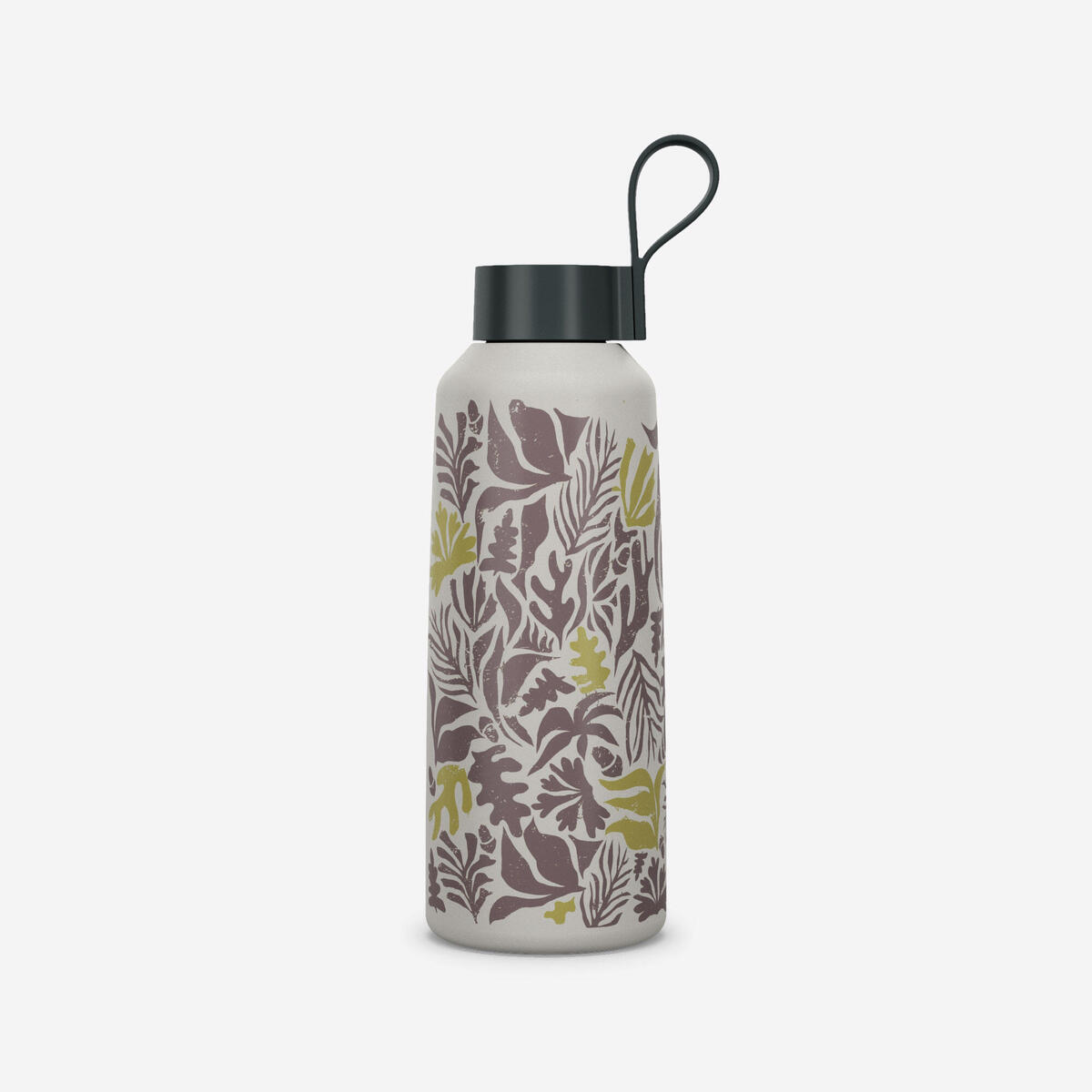 Gourde 100 inox 1l avec bouchon à vis pour la randonnée - Flower