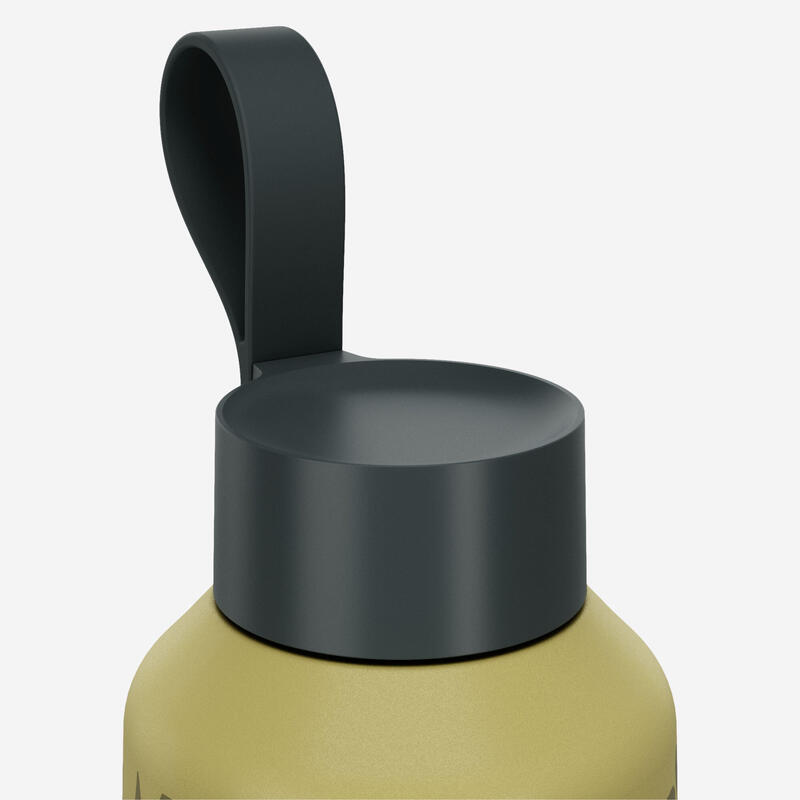 Gourde 100 inox 1l avec bouchon à vis pour la randonnée - Flower Yellow