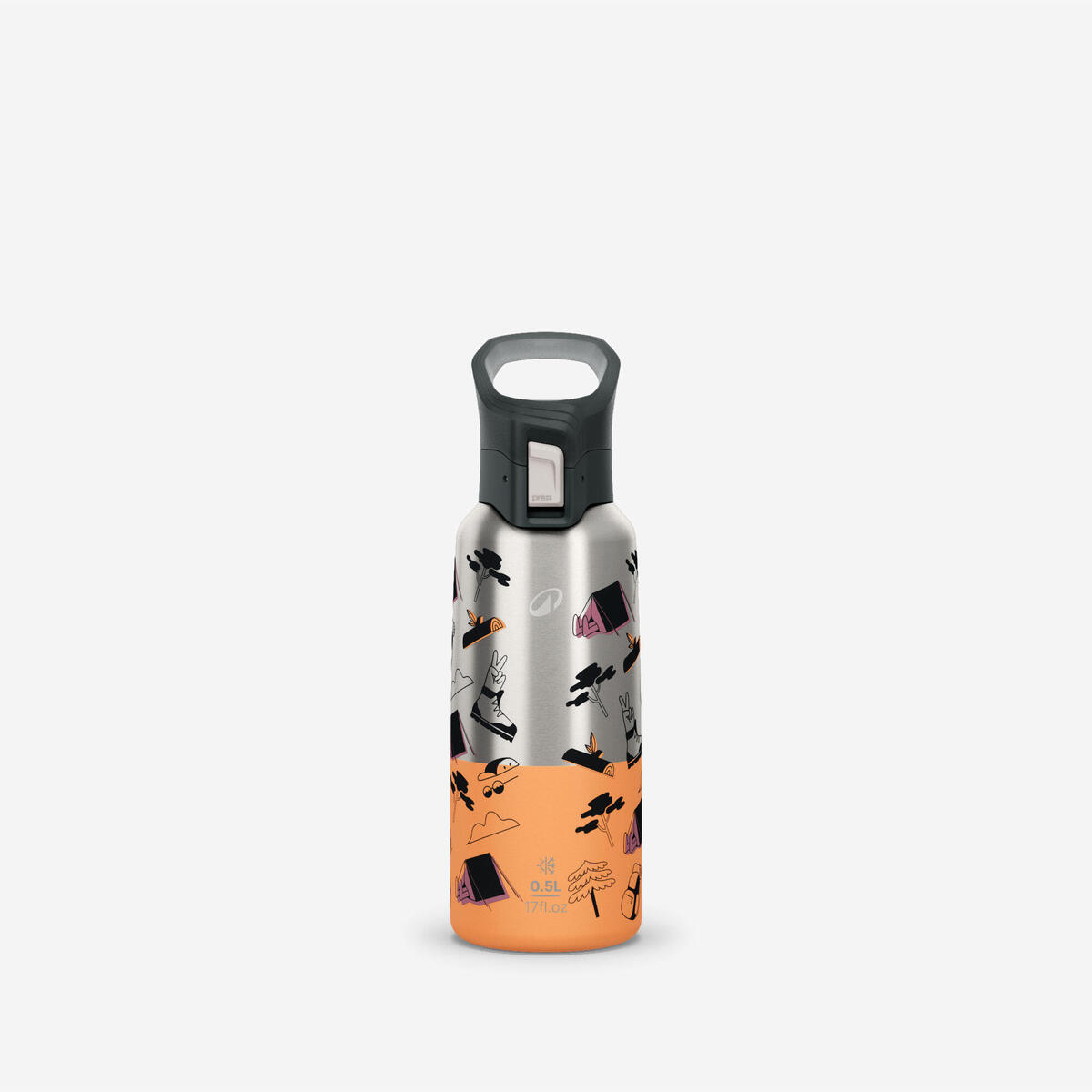 Gourde 900 isotherme inox 0,5L bouchon à ouverture rapide pour la randonnée