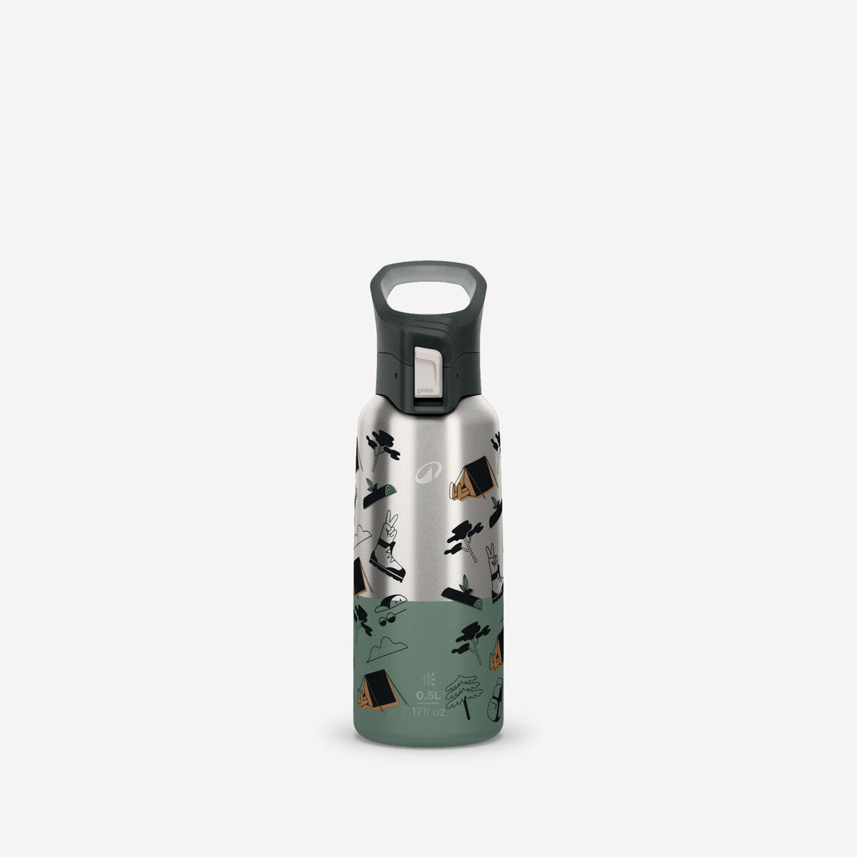 Gourde 900 isotherme inox 0,5L bouchon à ouverture rapide pour la randonnée