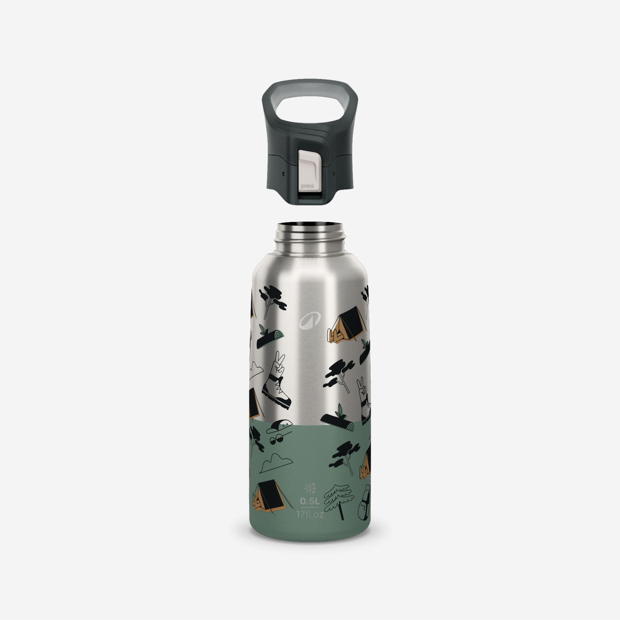 Thermosfles 900 voor wandelen klikdop 0,5 liter 2/8