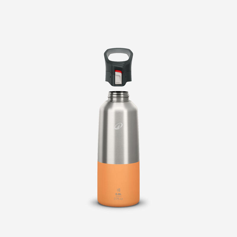 Gourde 900 isotherme inox 0,8L bouchon à ouverture rapide pour la randonnée