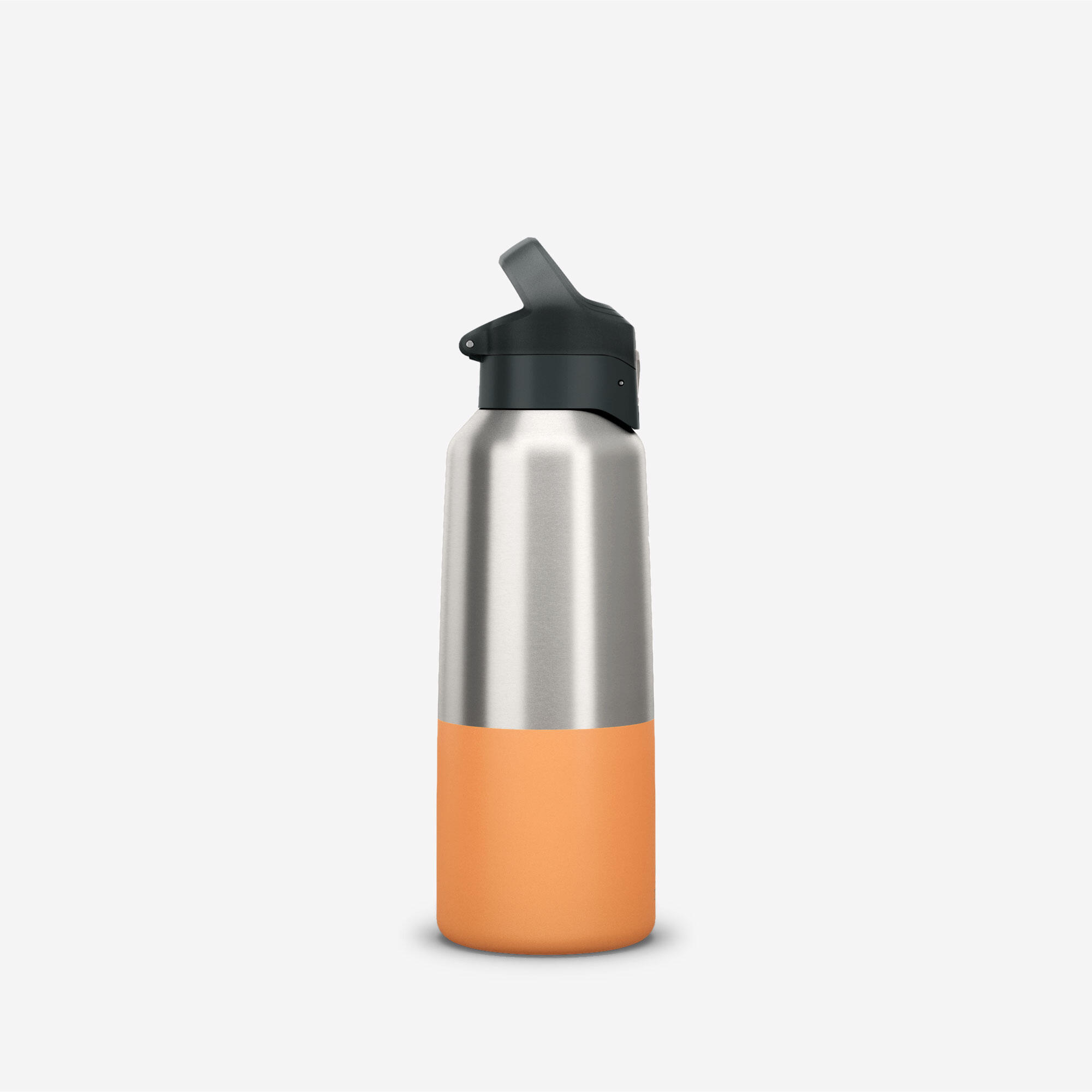 Thermosfles 90 voor wandelen rvs sneldop oranje 0,8 liter 8/8