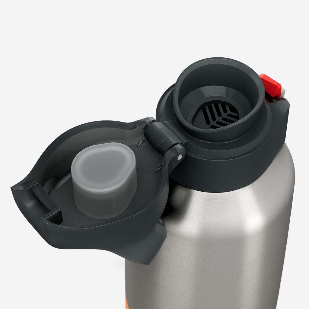 0.8 L insulated stainless steel flask 900 with quick-release cap for hiking