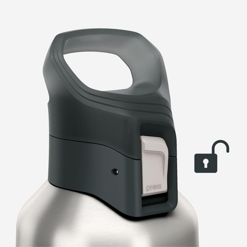 Cantil 900 isotérmico inox 1L tampa abertura rápida para caminhada - caqui