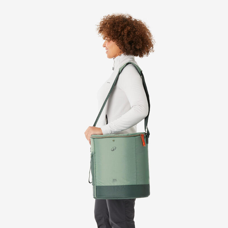 Geantă frigorifică 100 flexibilă și compactă pentru camping 20L Verde