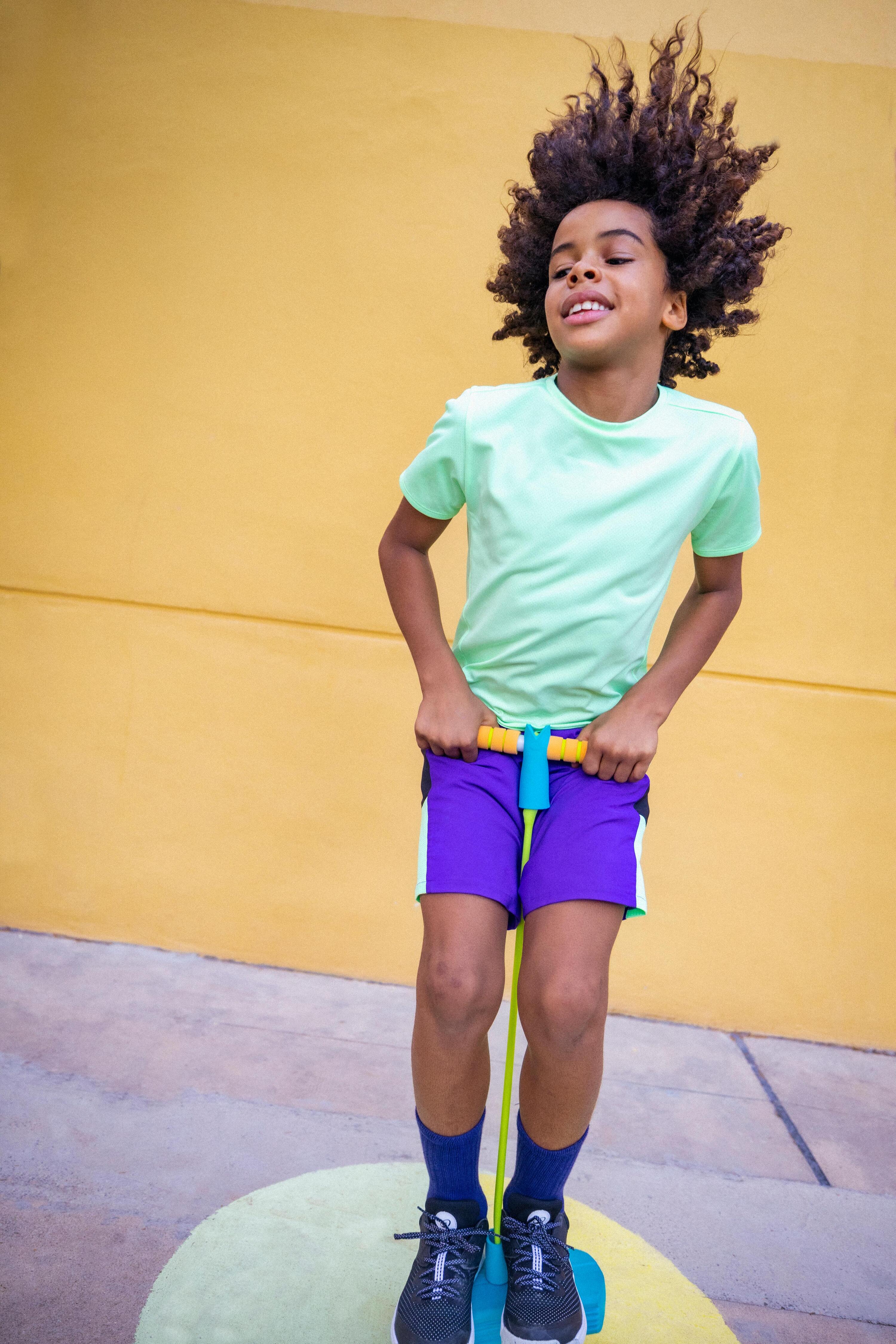 Bâton sauteur en mousse enfant, bleu 7/7