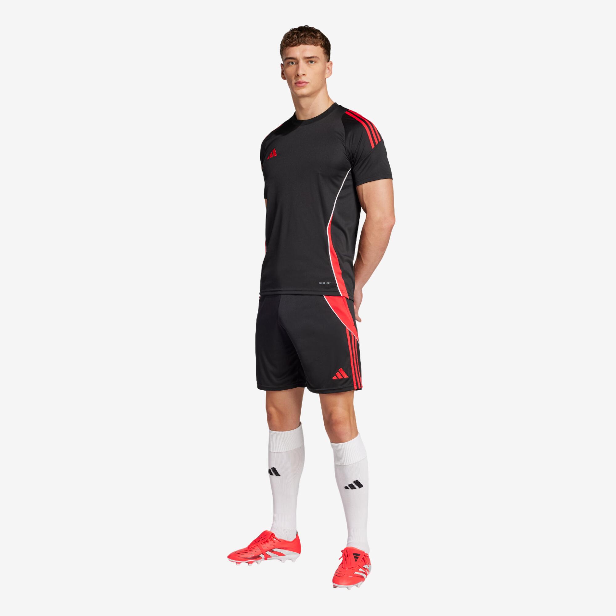 Pantaloncini calcio adulto ADIDAS TIRO 24 nero-rosso 2/6