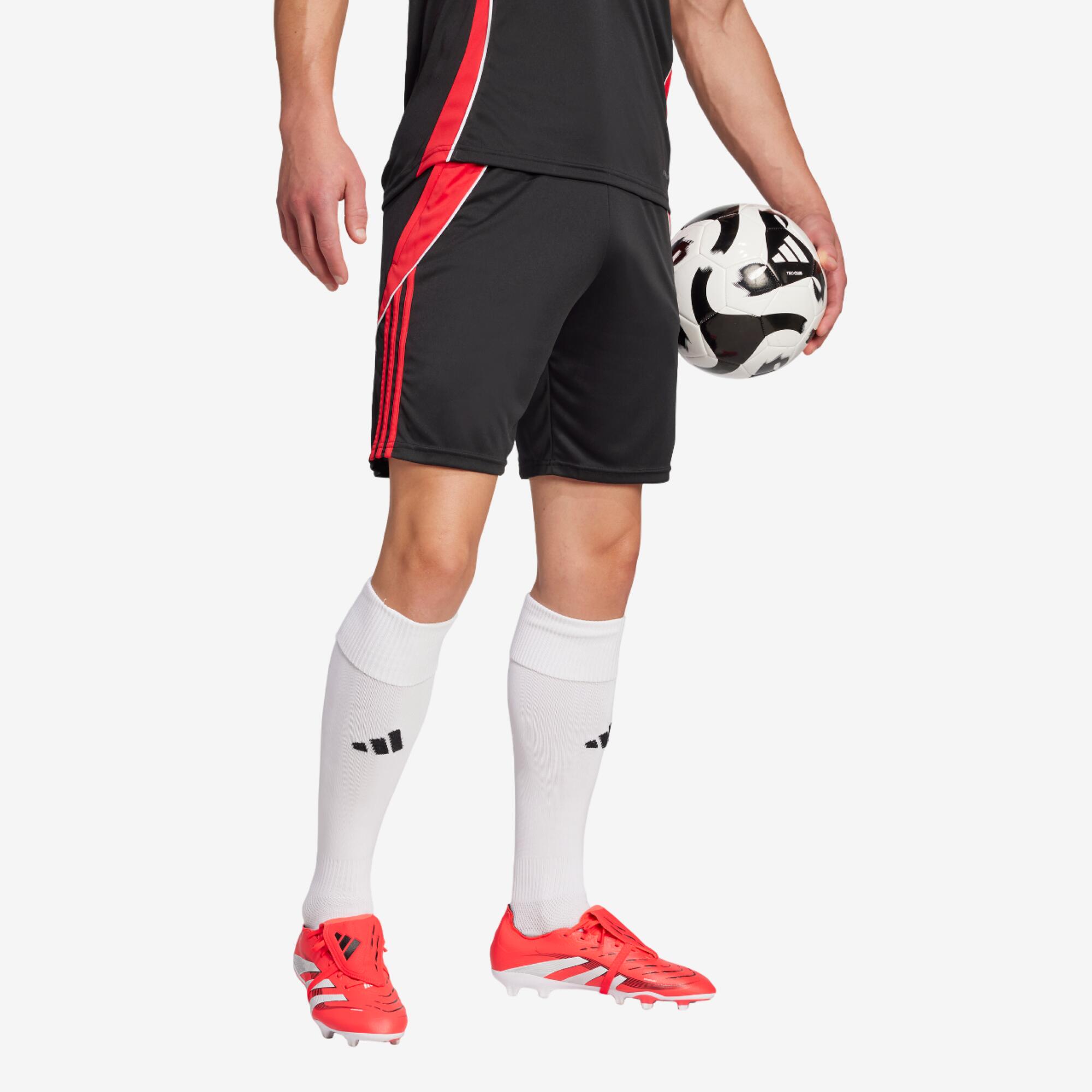 Pantaloncini calcio adulto ADIDAS TIRO 24 nero-rosso 5/6