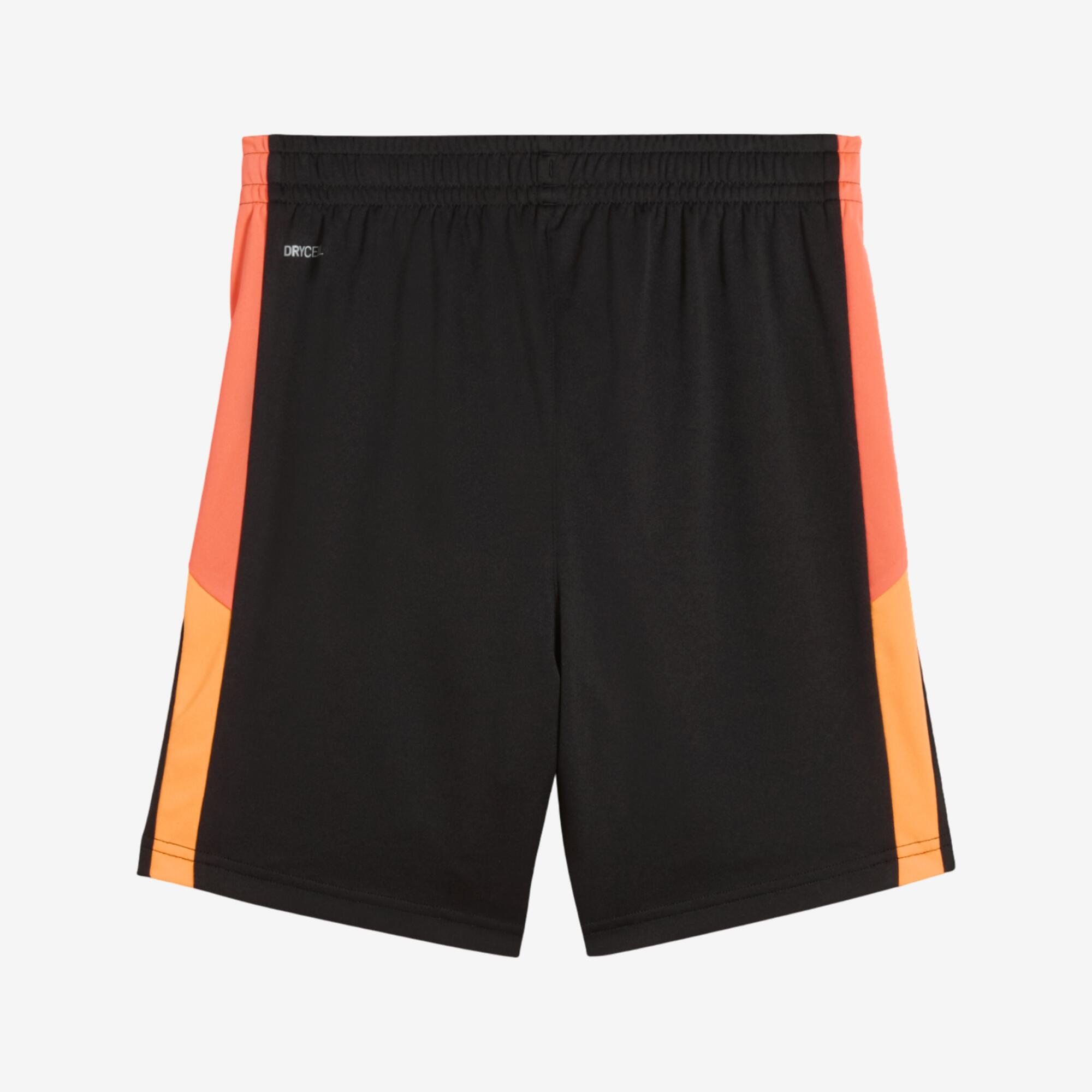 Puma individualLIGA voetbalbroekje kind zwart/oranje 2/6