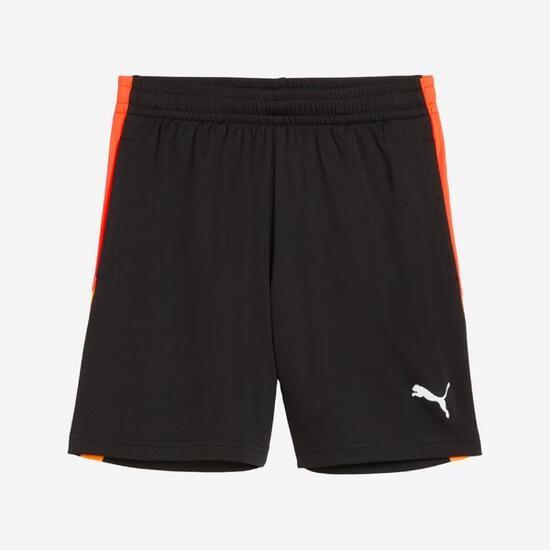 Short de football Puma IndividualLIGA Enfant Noir/Orange