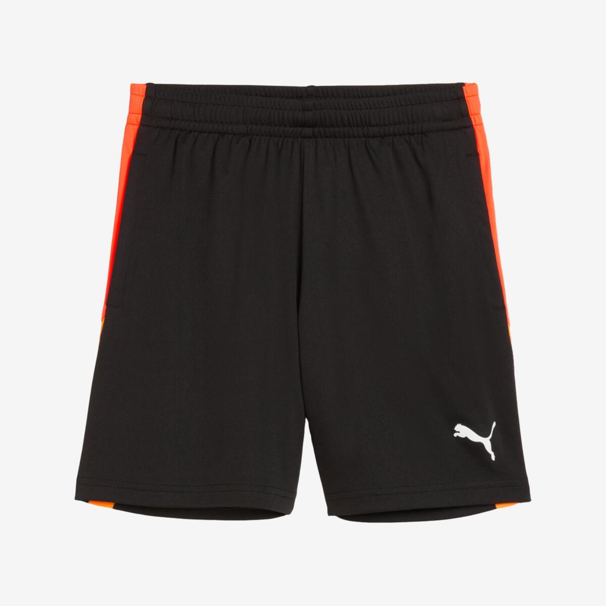 Short de football Puma IndividualLIGA Enfant Noir/Orange