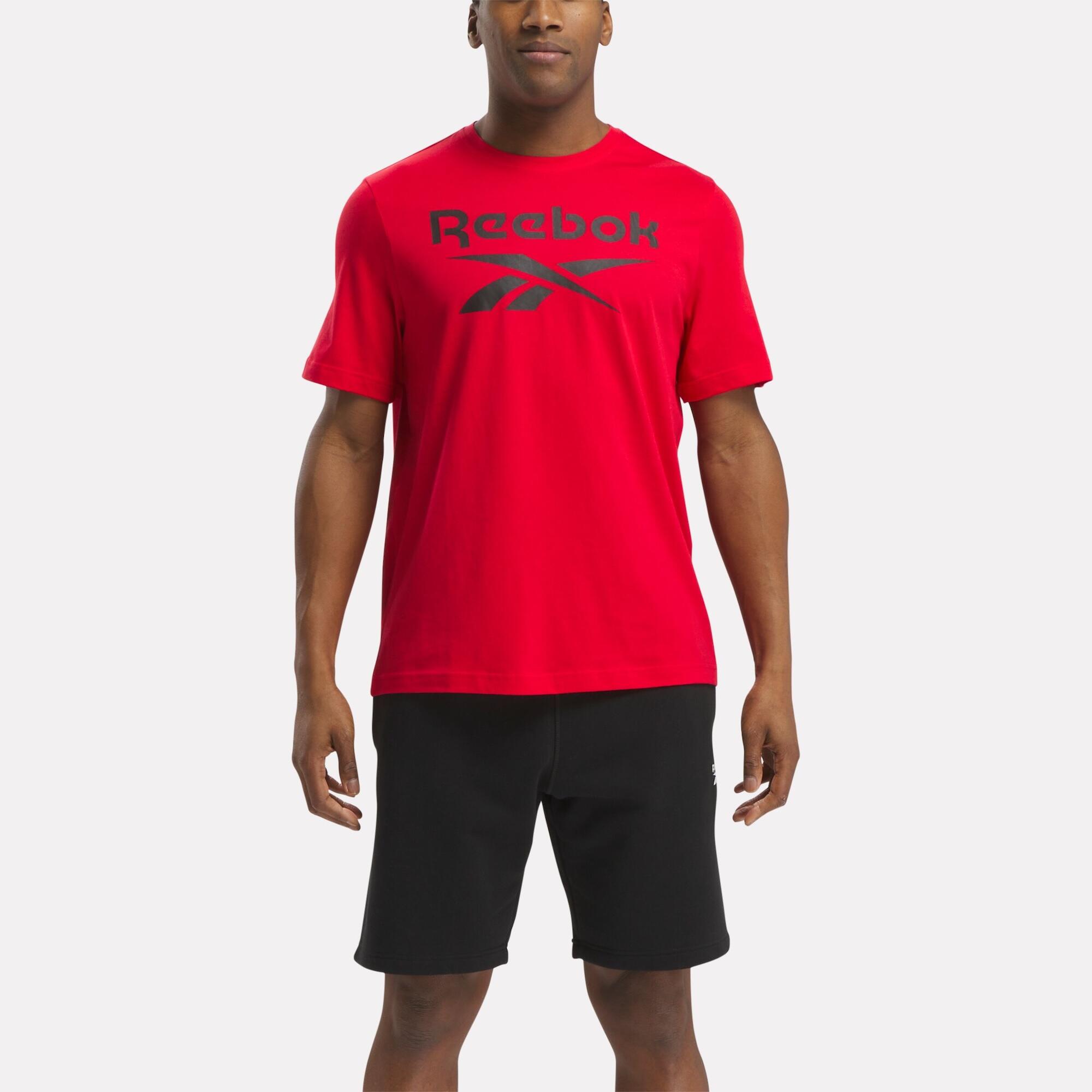 REEBOK Heren T-shirt in katoen met logo rood