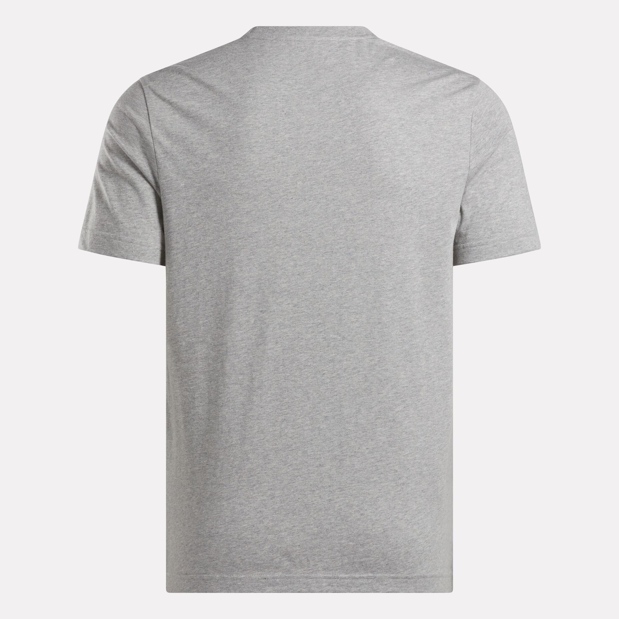 Heren T-shirt in katoen met logo grijs 5/5