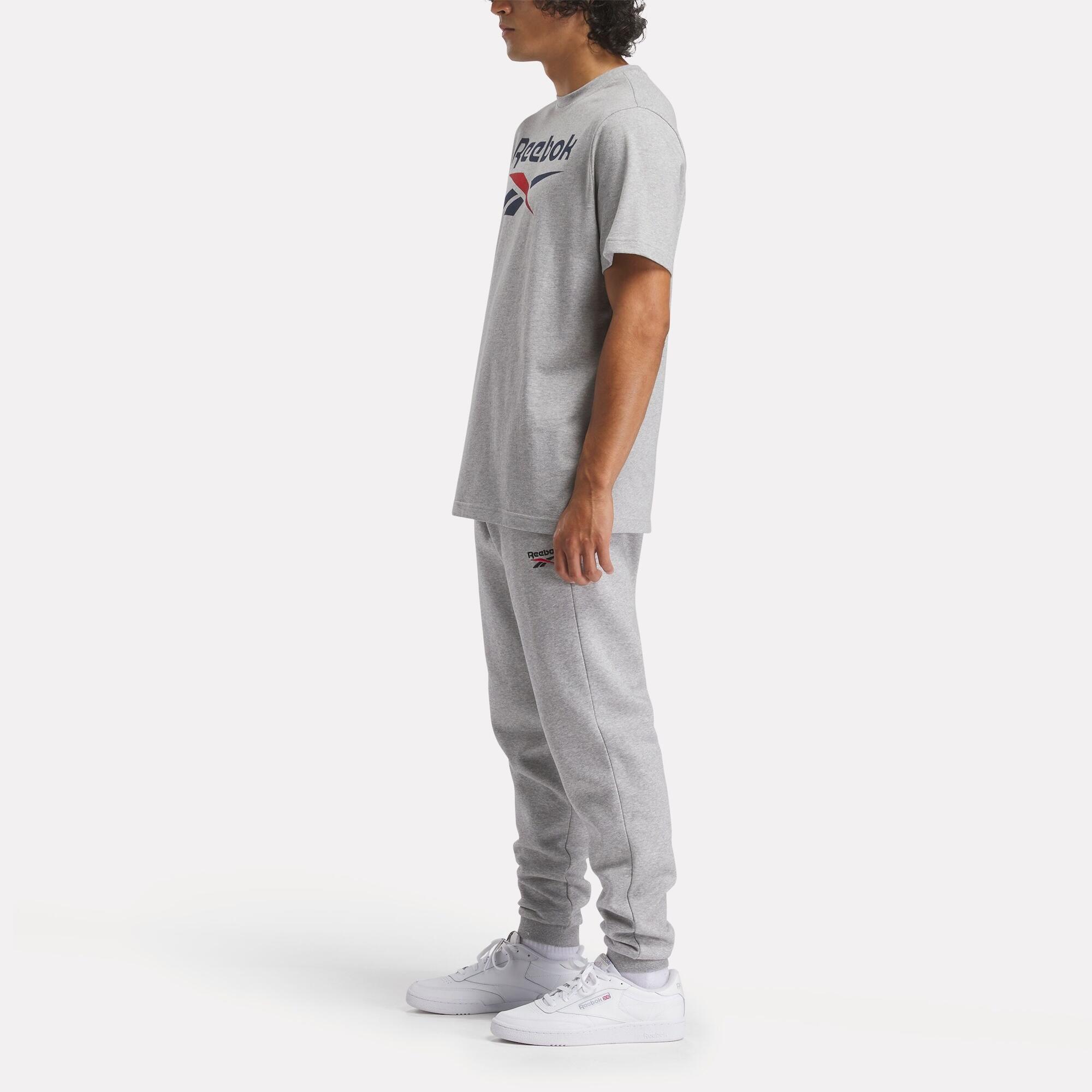 Heren T-shirt in katoen met logo grijs 3/5
