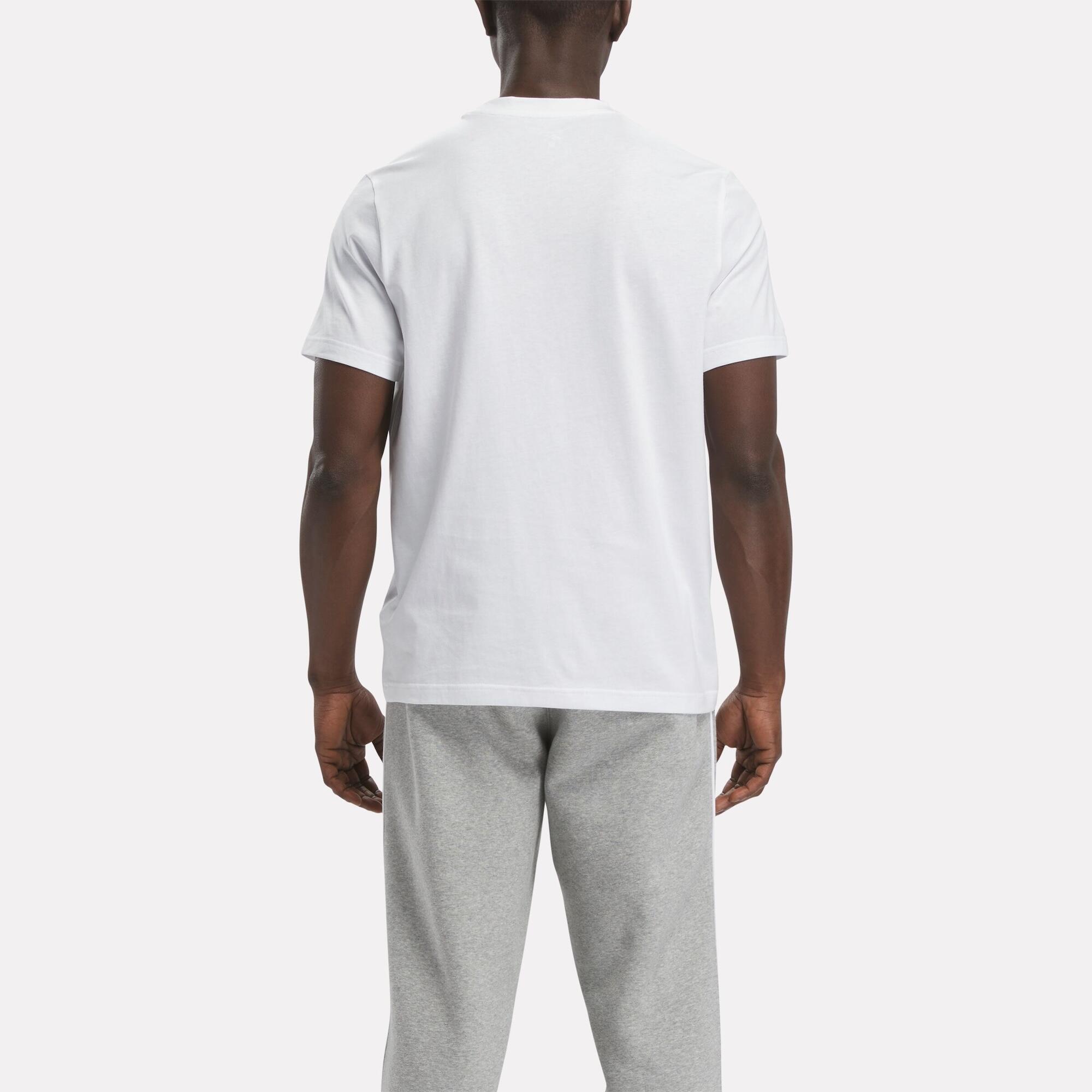 T-shirt homme en coton avec logo, blanc 2/5