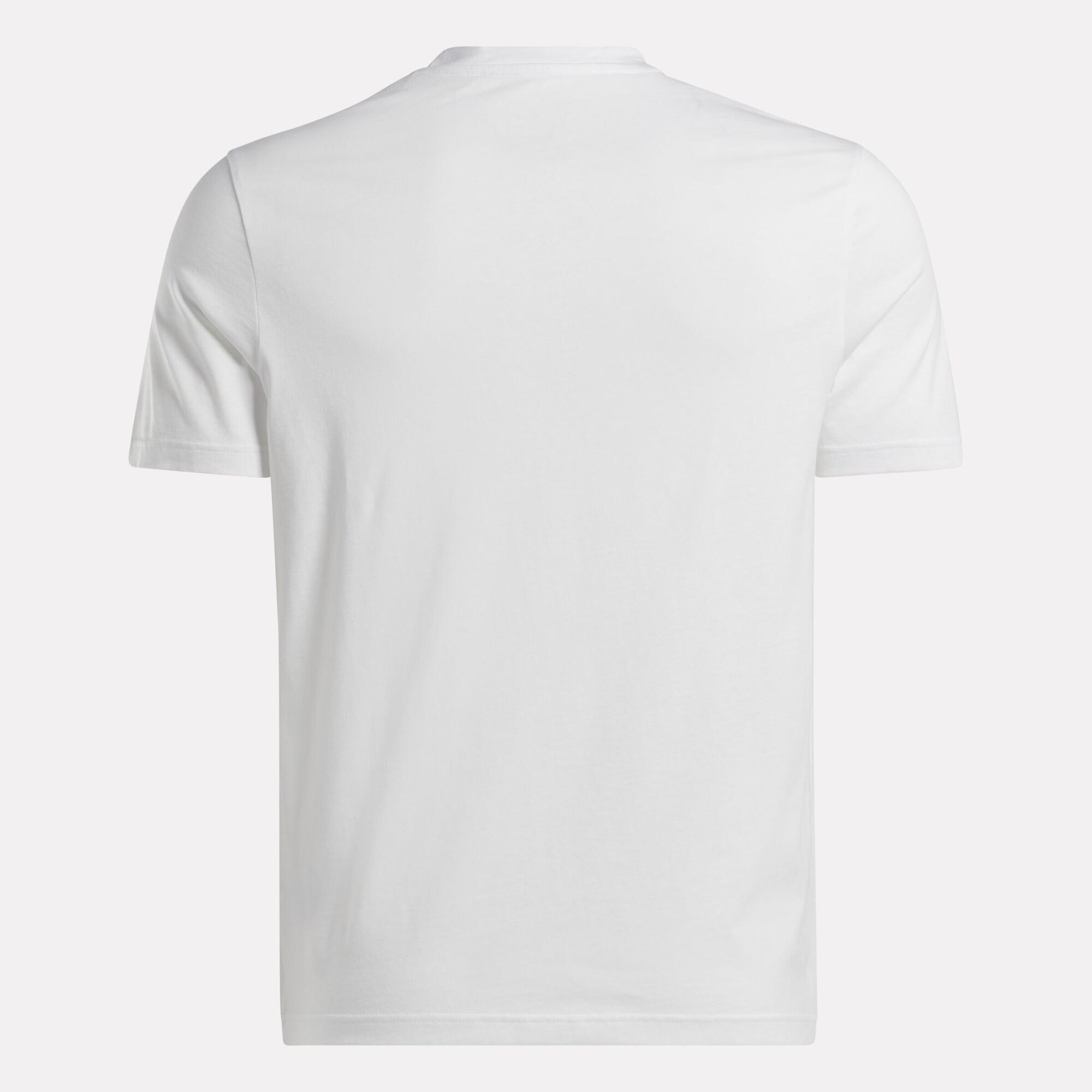 T-shirt homme en coton avec logo, blanc 5/5