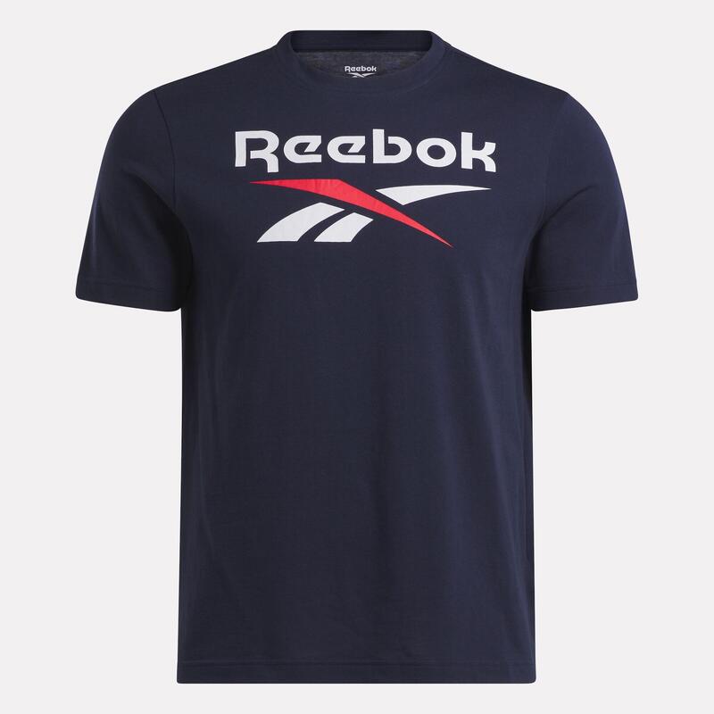 Tricou din bumbac Reebok Logo Bleumarin Bărbați