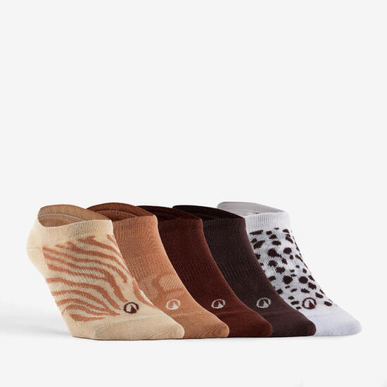 CHAUSSETTES DE SPORT BASSES RS 160 BEIGE MARRON MULTICOLOR LOT DE 5.