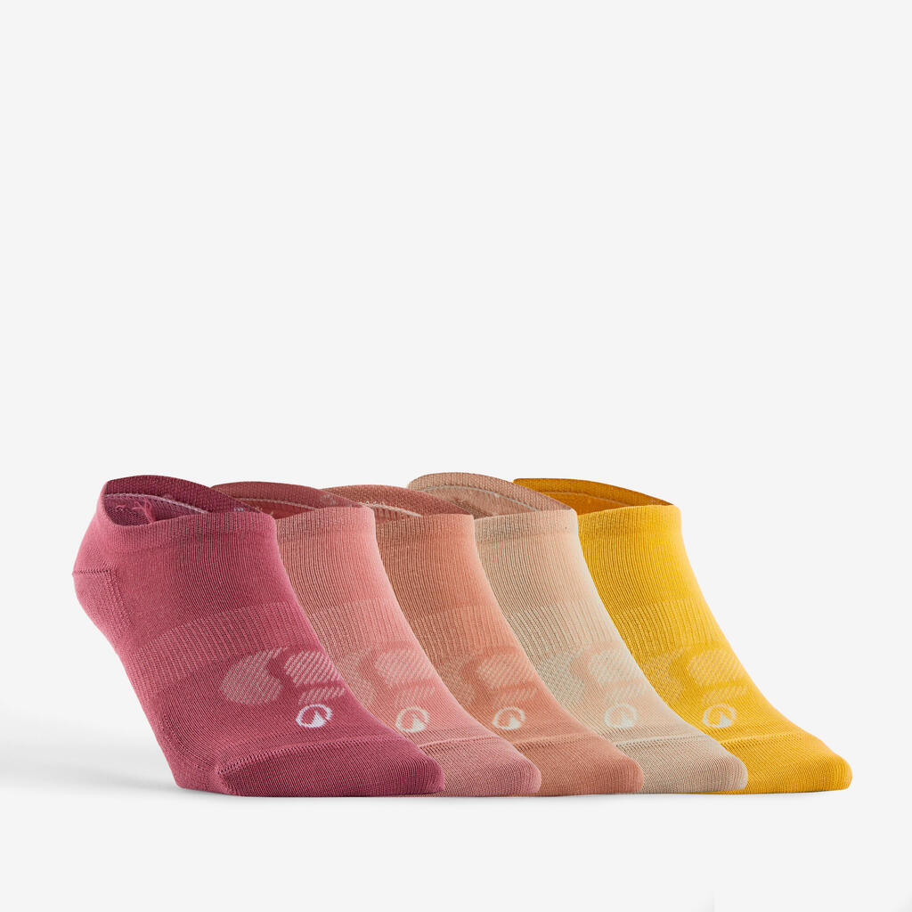 Chaussettes tennis enfant basses RS160 Plusieurs couleurs Lot de 5 paires.