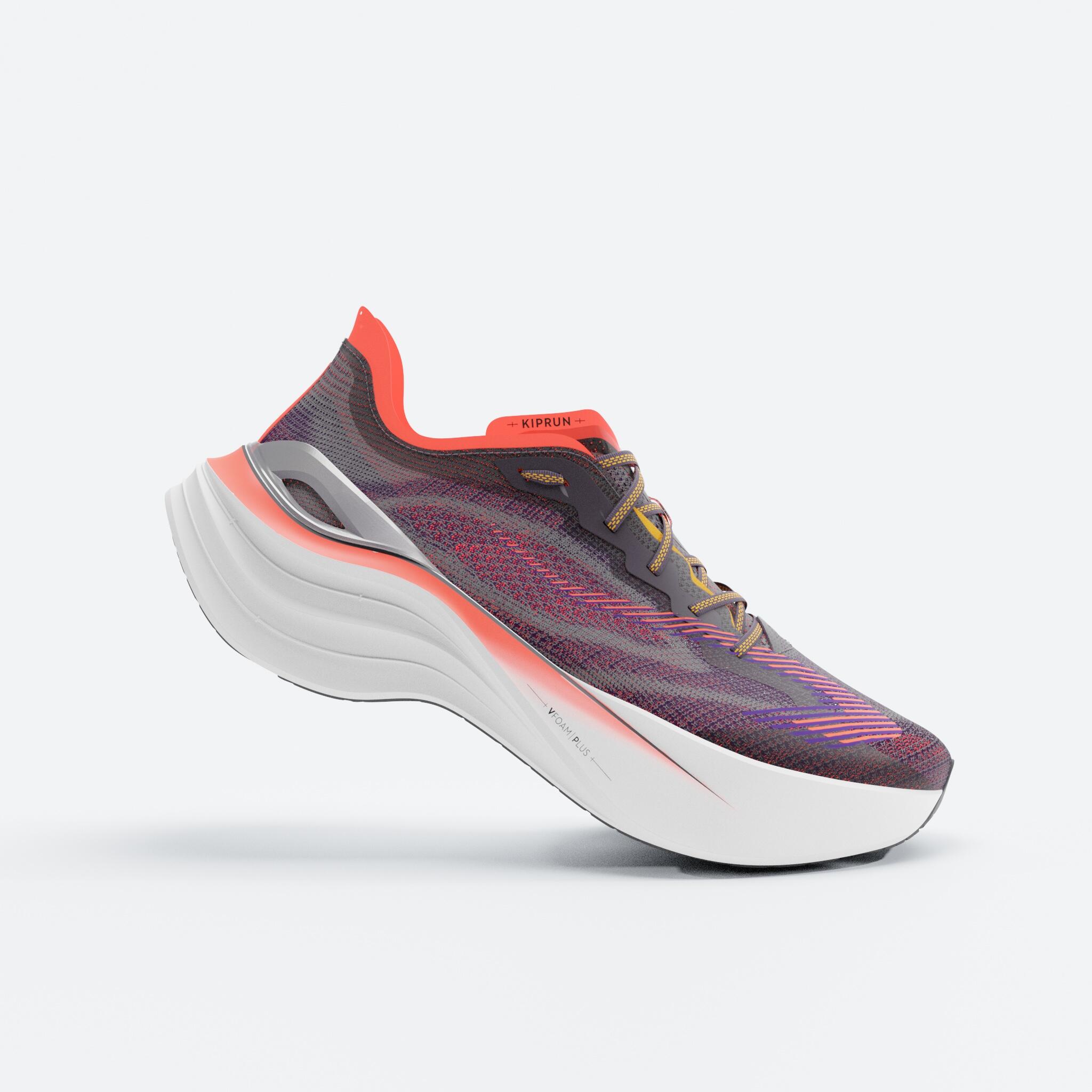 KIPRUN KD900.2 Men's Running Shoes - Purple/orange 4/10