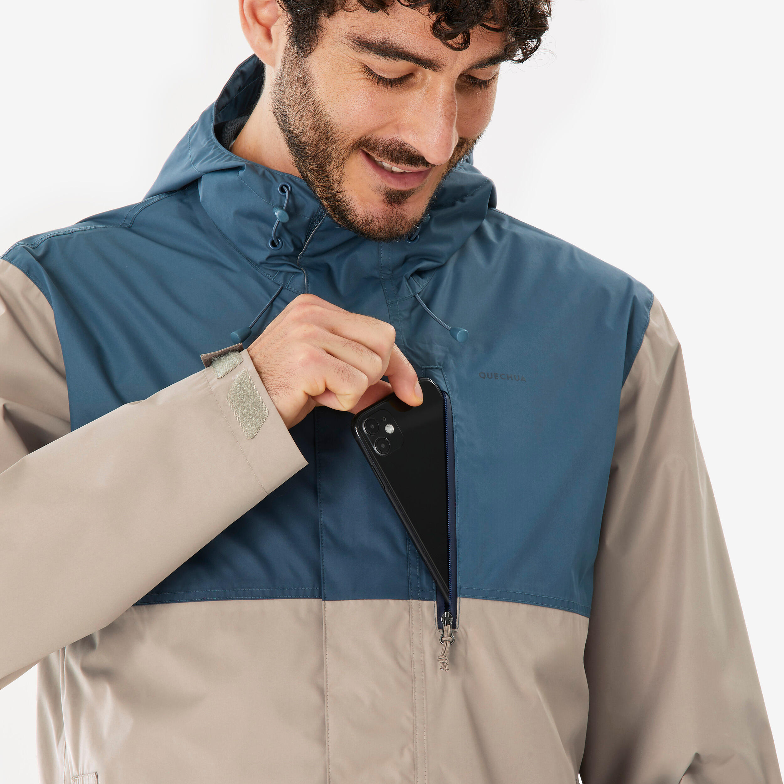Regenjas voor wandelen voor heren NH500 8/11