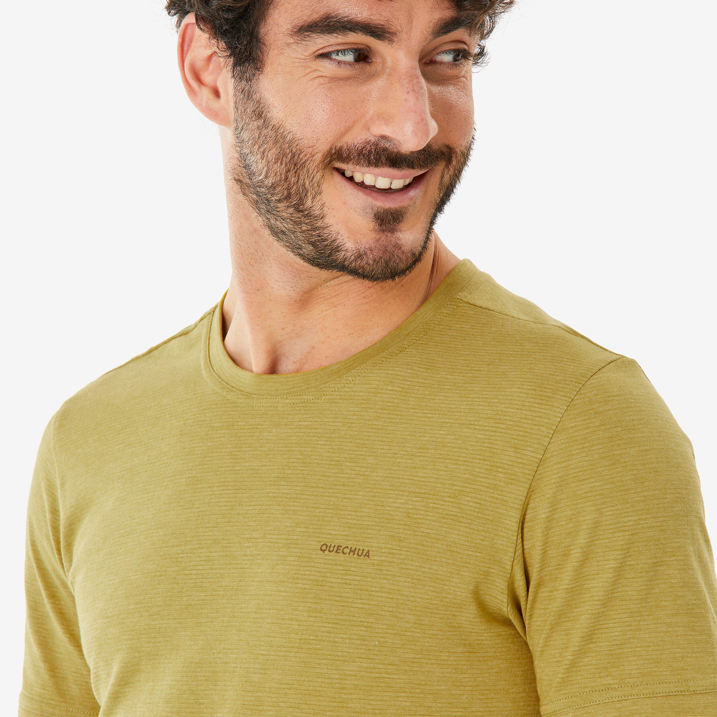 Wandershirt Herren kurzarm - NH500 Fresh khaki  4/5