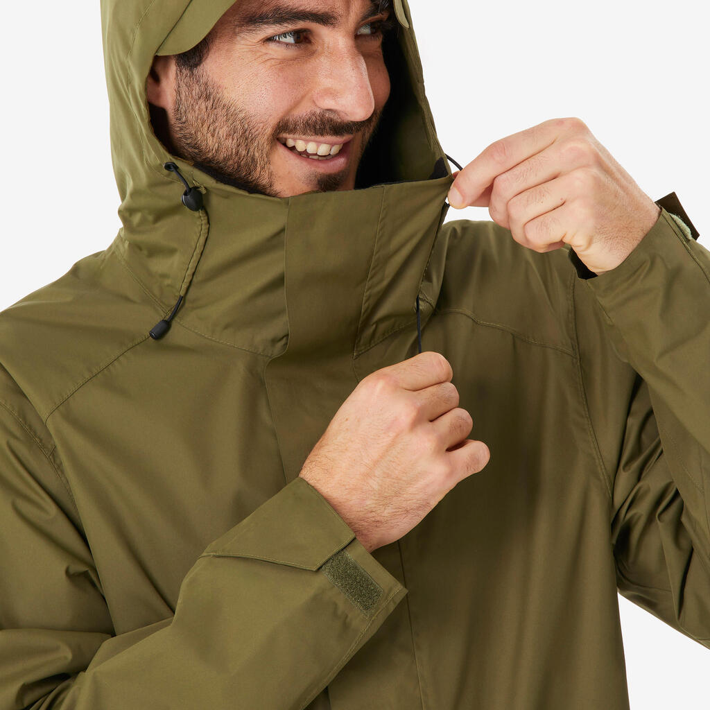 Men’s Hiking Long Jacket, NH500 - Green