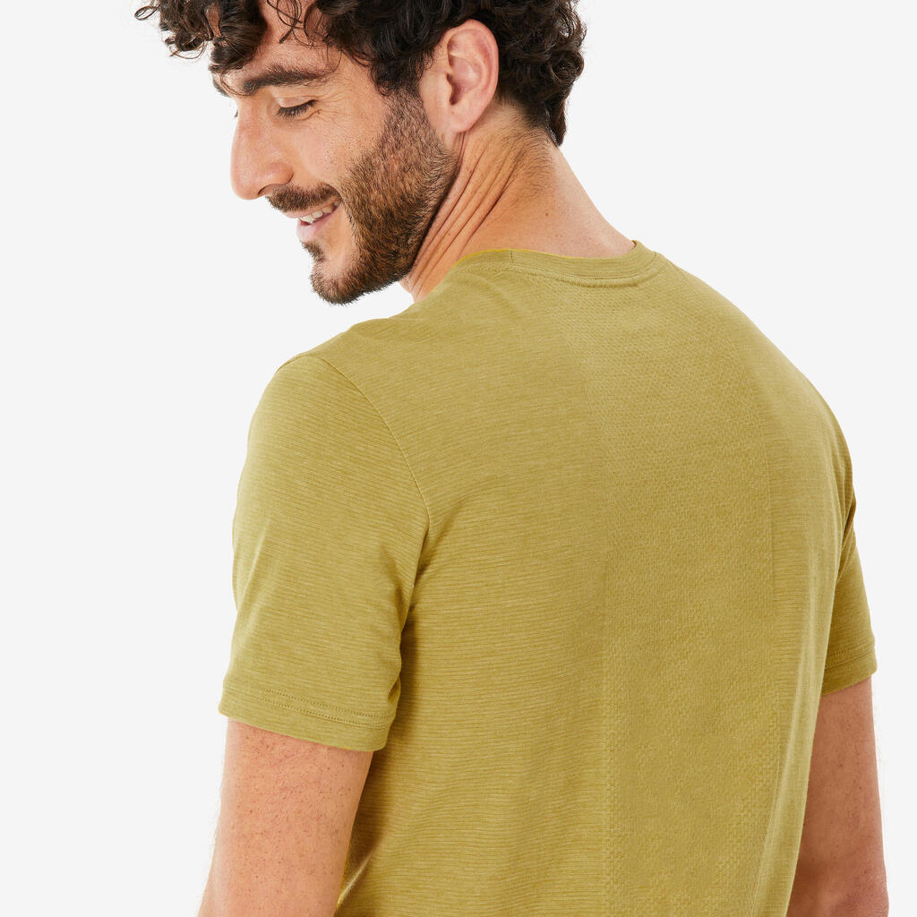 Men’s T-Shirt NH500 Fresh Rec Golden Khaki