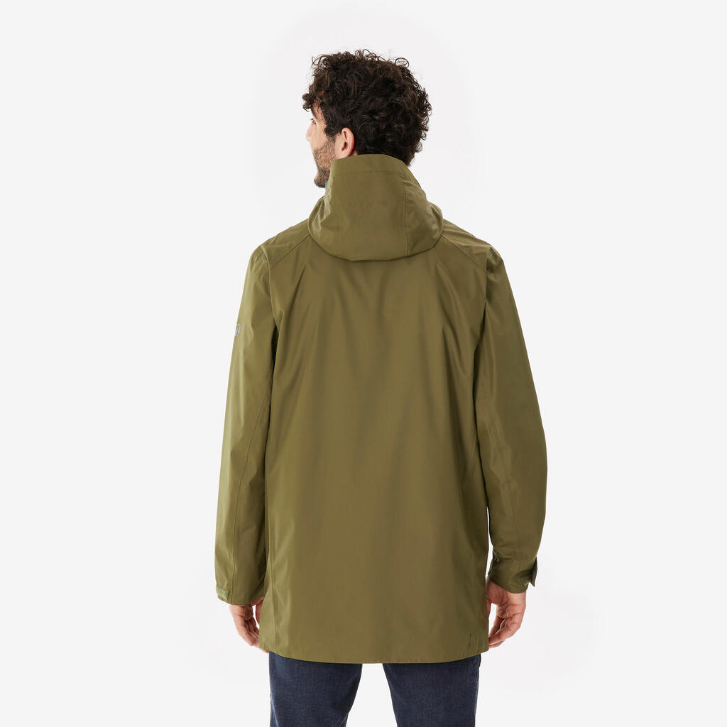 Men’s Hiking Long Jacket, NH500 - Green
