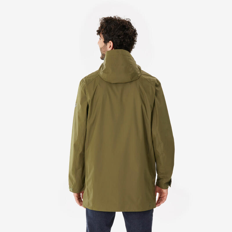 Veste longue de randonnée homme, NH500 olive
