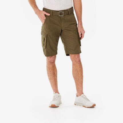 Short cargo de trek voyage - TRAVEL 100 marron homme