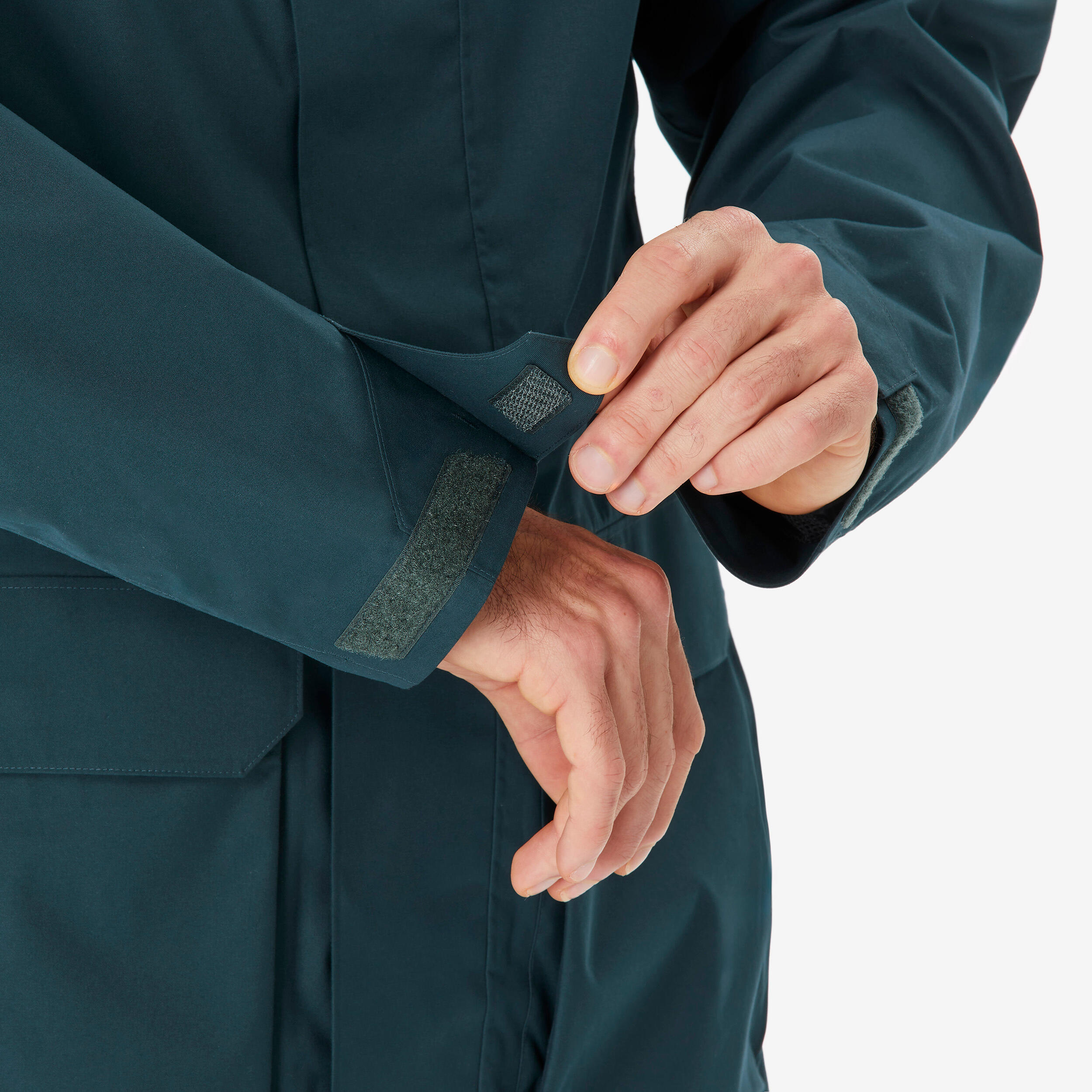 Men’s Hiking Long Jacket - NH 500 Green - QUECHUA