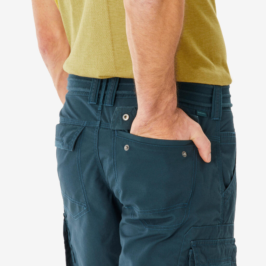 Short cargo de trek voyage - TRAVEL 100 marron homme