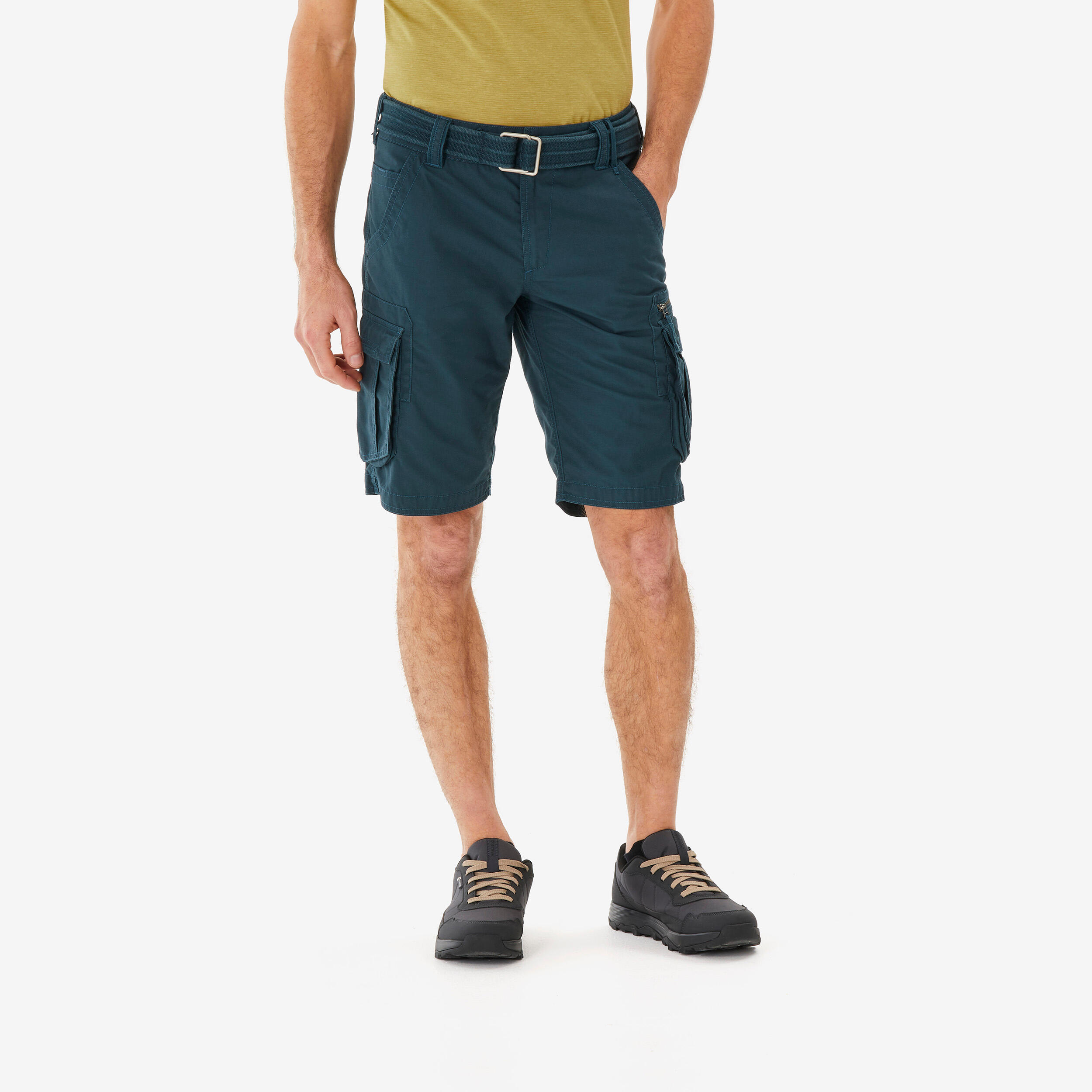 Men's Travel 500 Trekking Cargo Shorts - Deep Sea Turquoise