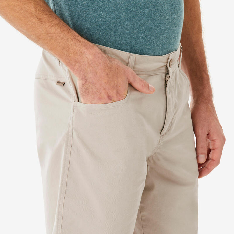 Pantalon scurt Drumeţie NH100 Bej Bărbaţi